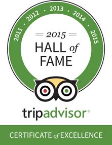 TripAdvisor Hall of Fame Winner